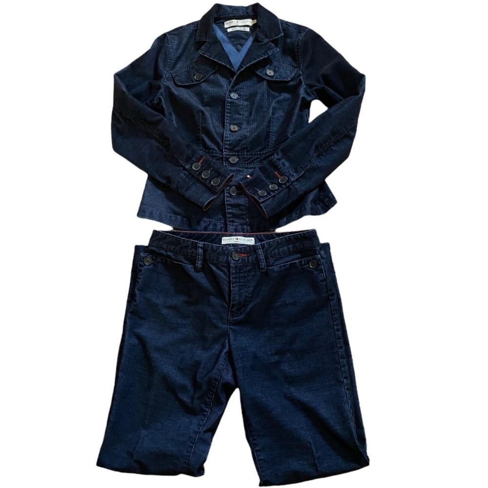 Vintage TOMMY HILFIGER 2-Piece Corduroy Pants Suit 90’s Y2K